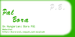 pal bora business card